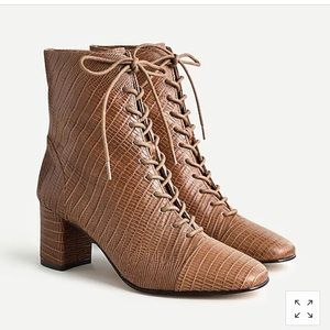 J.Crew Lace Up Willa Boots NIB